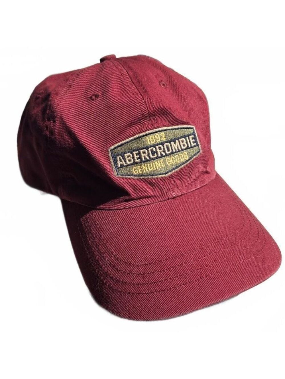 Vintage Abercrombie Genuine Goods 1892 Cotton Baseball Hat Dark Red One Size